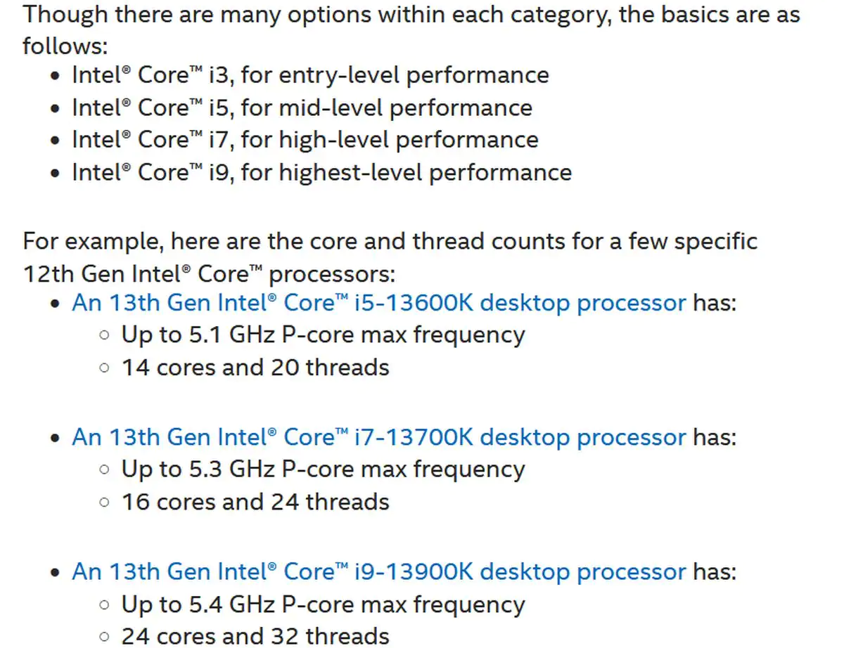 Intel 13th generation processor specifications accidentally revealed: all the details Intel Processor Specs Revealed Intel Inline Intel