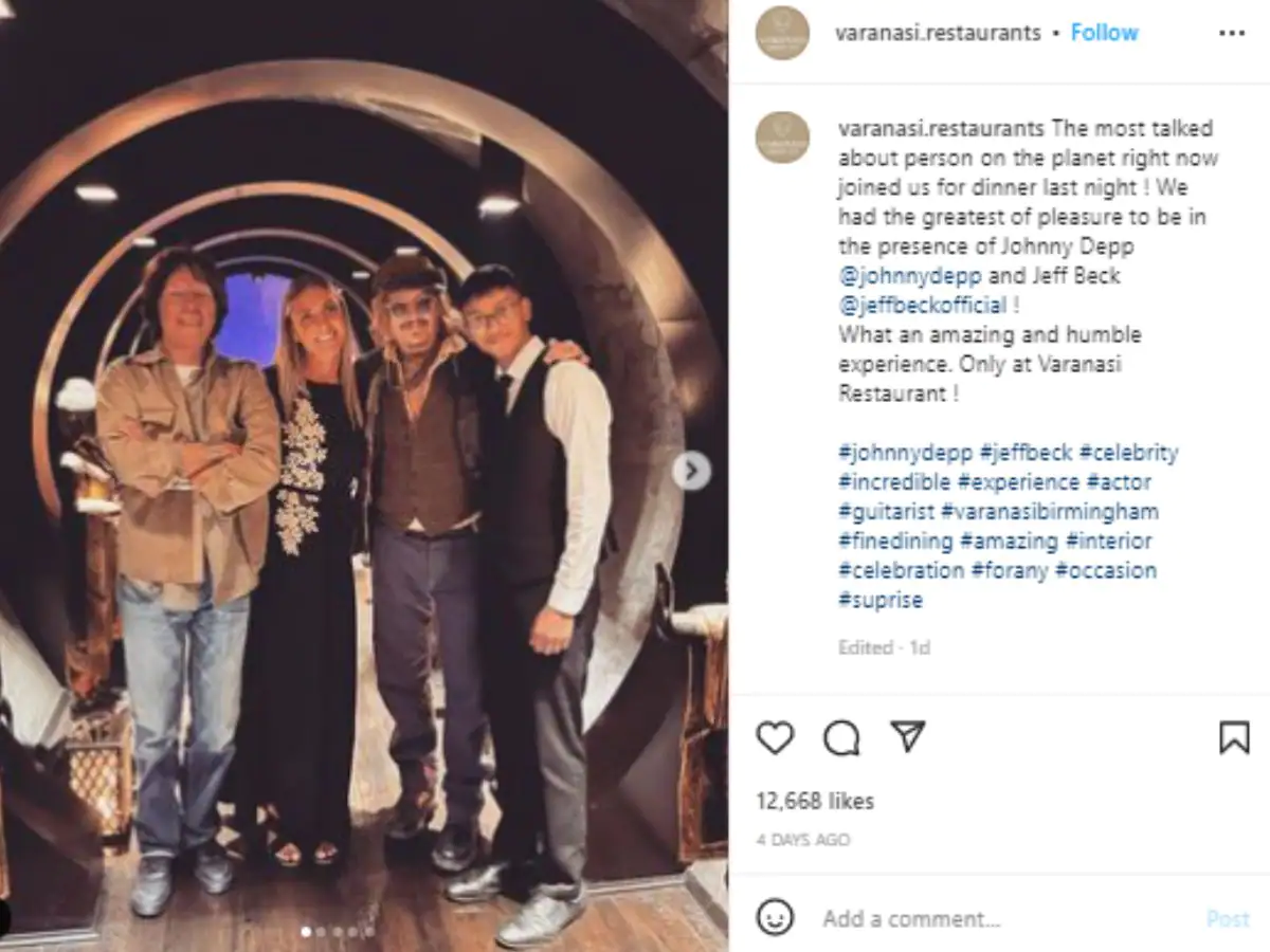 Johnny Depp had dinner in 'Varanasi', why Indian cuisine was johnny depp, johnny depp varanasi restaurant, johnny depp news, johnny depp, johnny depp varanasi restaurant, hollywood news, hollywood star, entertainment news