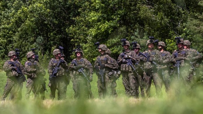 Neighboring Russia, Poland buys weapons at a frenetic pace Le gouvernement polonais veut établir l'armée de Terre la plus puissante d'Europe et a passé des commandes pour un total de 1.300 chars, soit six fois plus que le nombre de chars détenus par la France.