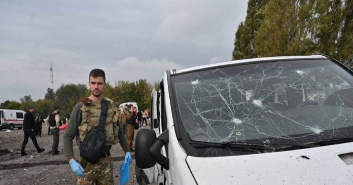 Russia fires missiles at Ukraine's Zaporizhia, kills 23 civilians in Russia fires missiles at Ukraine's Zaporizhia, kills 23 civilians in three attacks