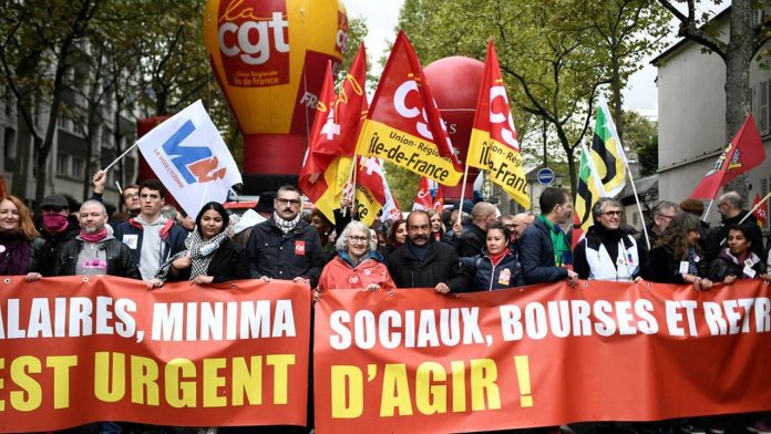 Le secrétaire général de la CGT, Philippe Martinez, lors de la manifestation parisienne.