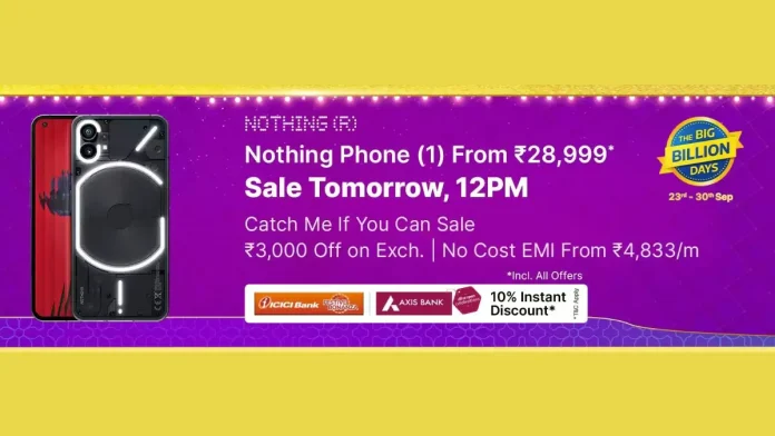 The Nothing Phone 1 to Be is available on Flipkart Nothing Phone 1 to Be Available on Flipkart for Rs. 28,999 on September 20