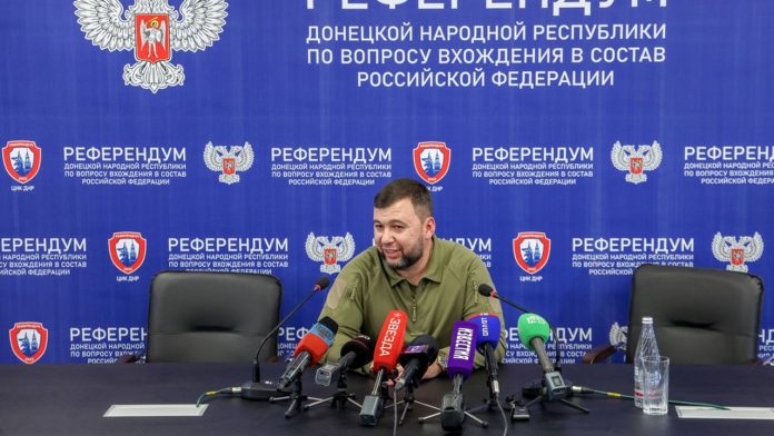 Ukraine: pro-Russian authorities claim landslide victory in annexation 'referendums' Denis Pouchiline, chef de la « République populaire de Donetsk » (RPD) a indiqué que 99,2 % des votants s'étaient prononcés en faveur du rattachement à la Russie.