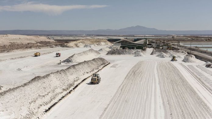 Mines de lithium au Chili, juillet 2021.