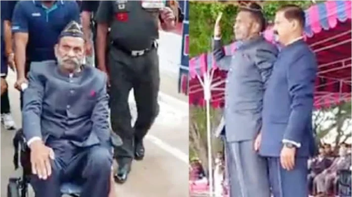 व्हीलचेअरवरून उठत 100 वर्षीय लष्करी अधिकाऱ्याने ठोकला कडक सॅल्यूट, पाहा VIDEO