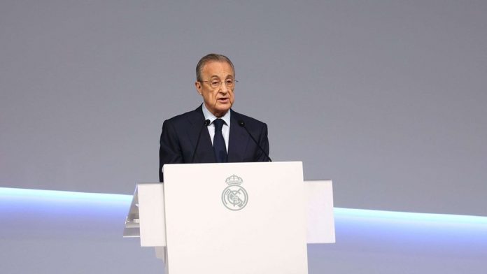 Football: Real Madrid boss relaunches Super League project Lors de l'assemblée générale du Real Madrid, Florentino Pérez s'est dit prêt à modifier le format du projet de Super Ligue.